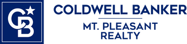 Coldwell Banker Mt. Pleasant Realty logo in blue and white with CB monogram and star icon