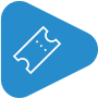 Blue play button with a white ticket icon.