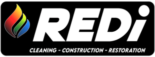 REDI logo with multicolor flame icon and the words “CLEANING - CONSTRUCTION - RESTORATION”