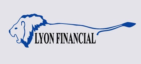 Blue lion graphic with 