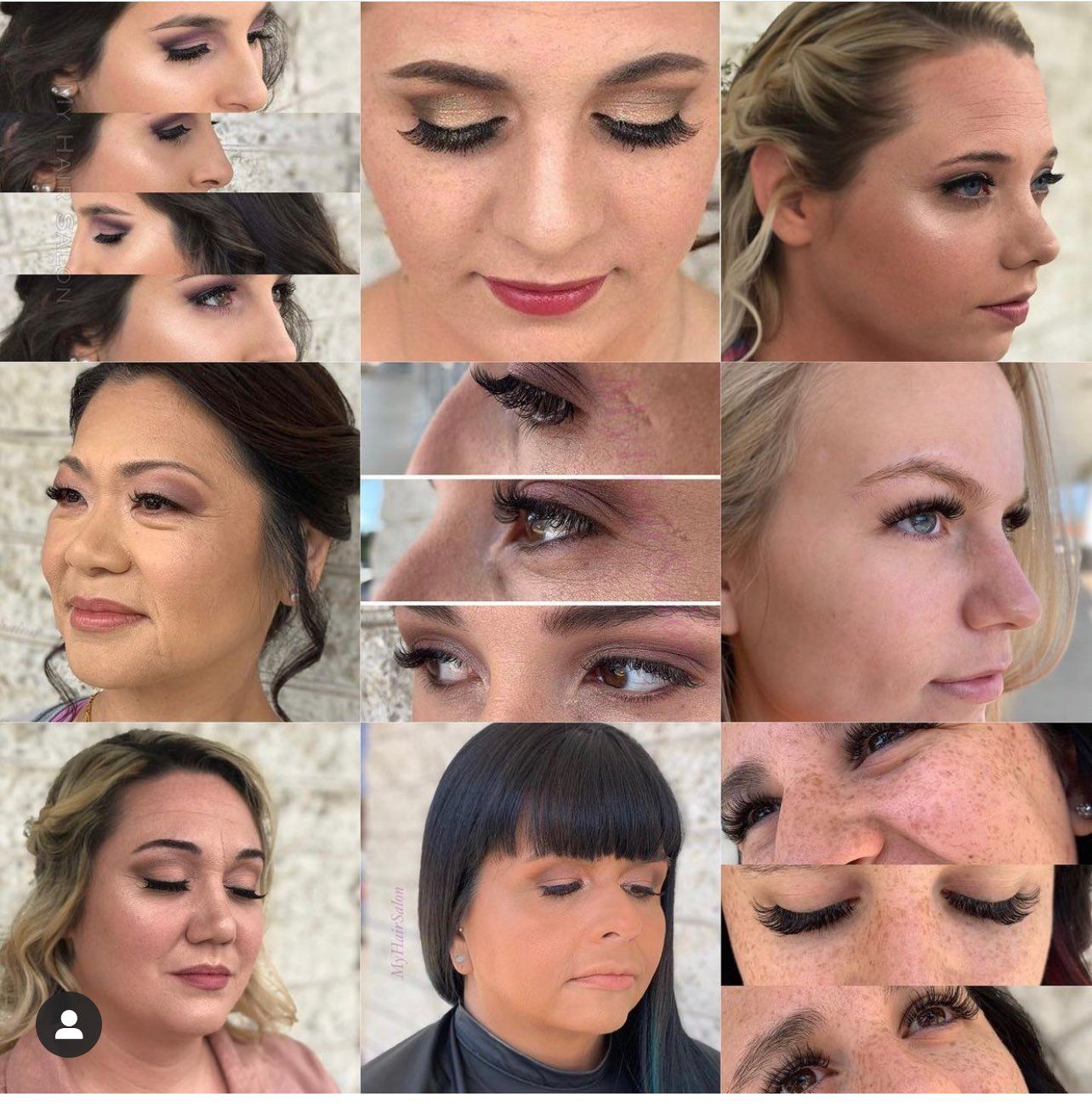 collage of lash images