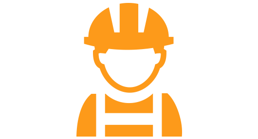 Worker with hardhat icon