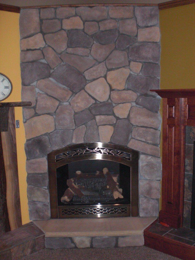 stucco fireplace