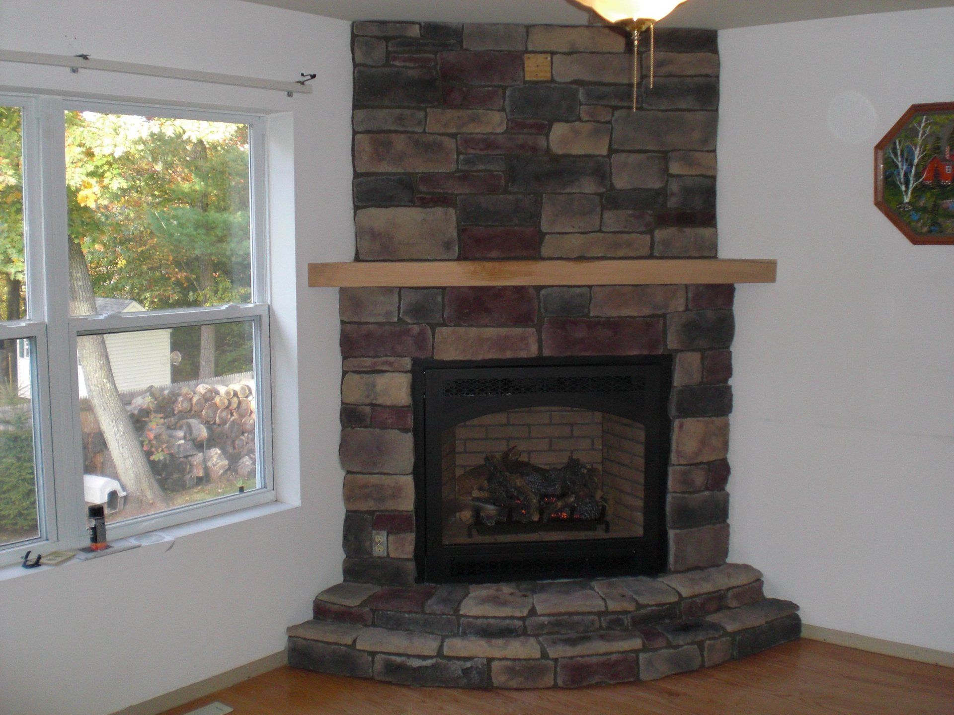 decorative block fireplace