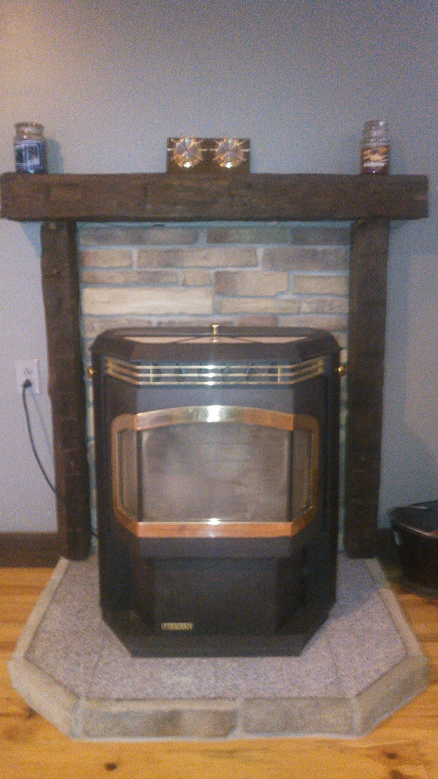 modern fireplace