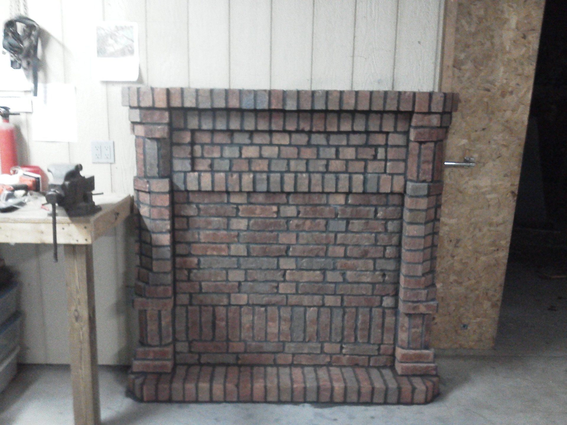 closed fireplace