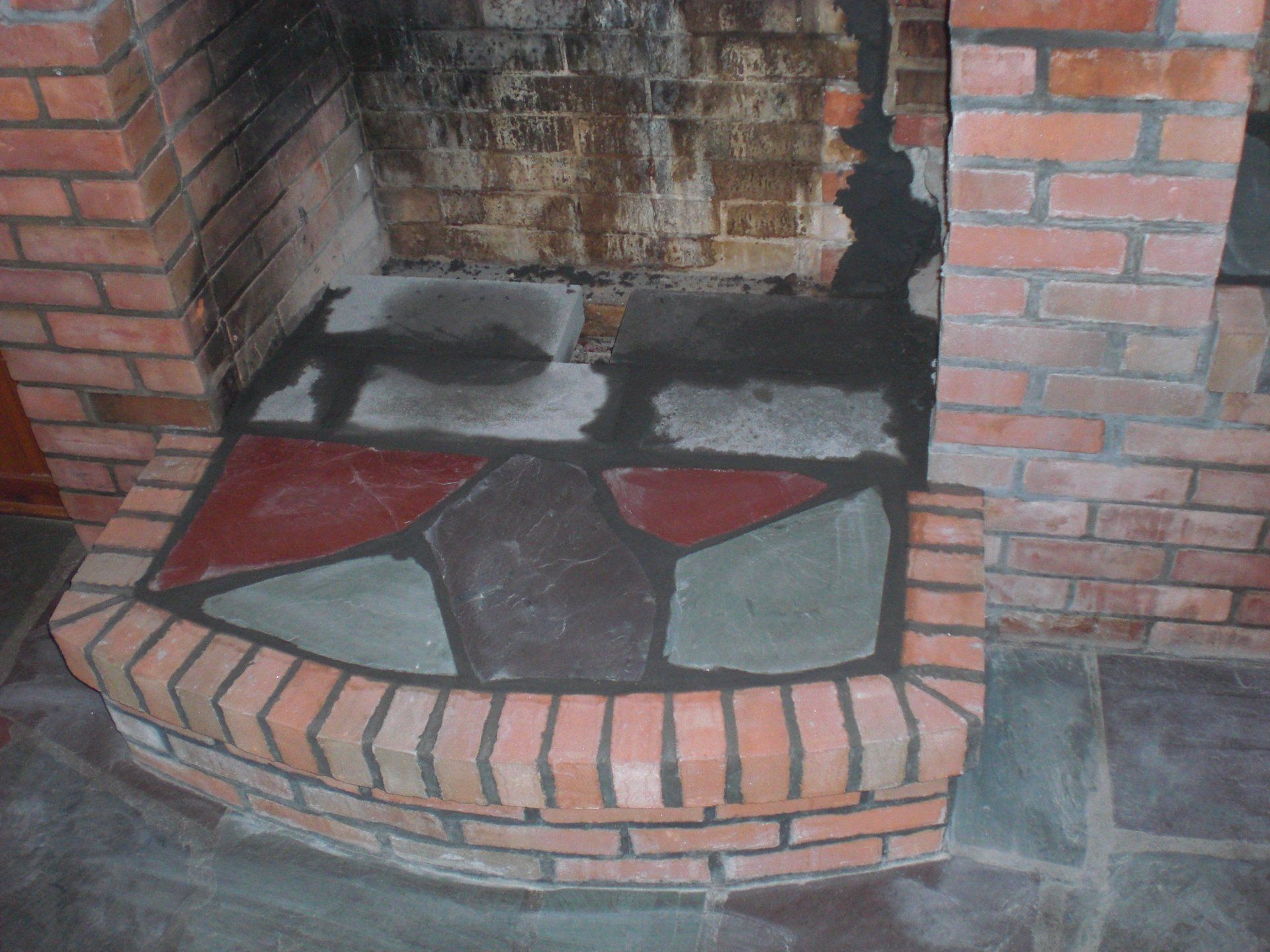 fireplace project in progress