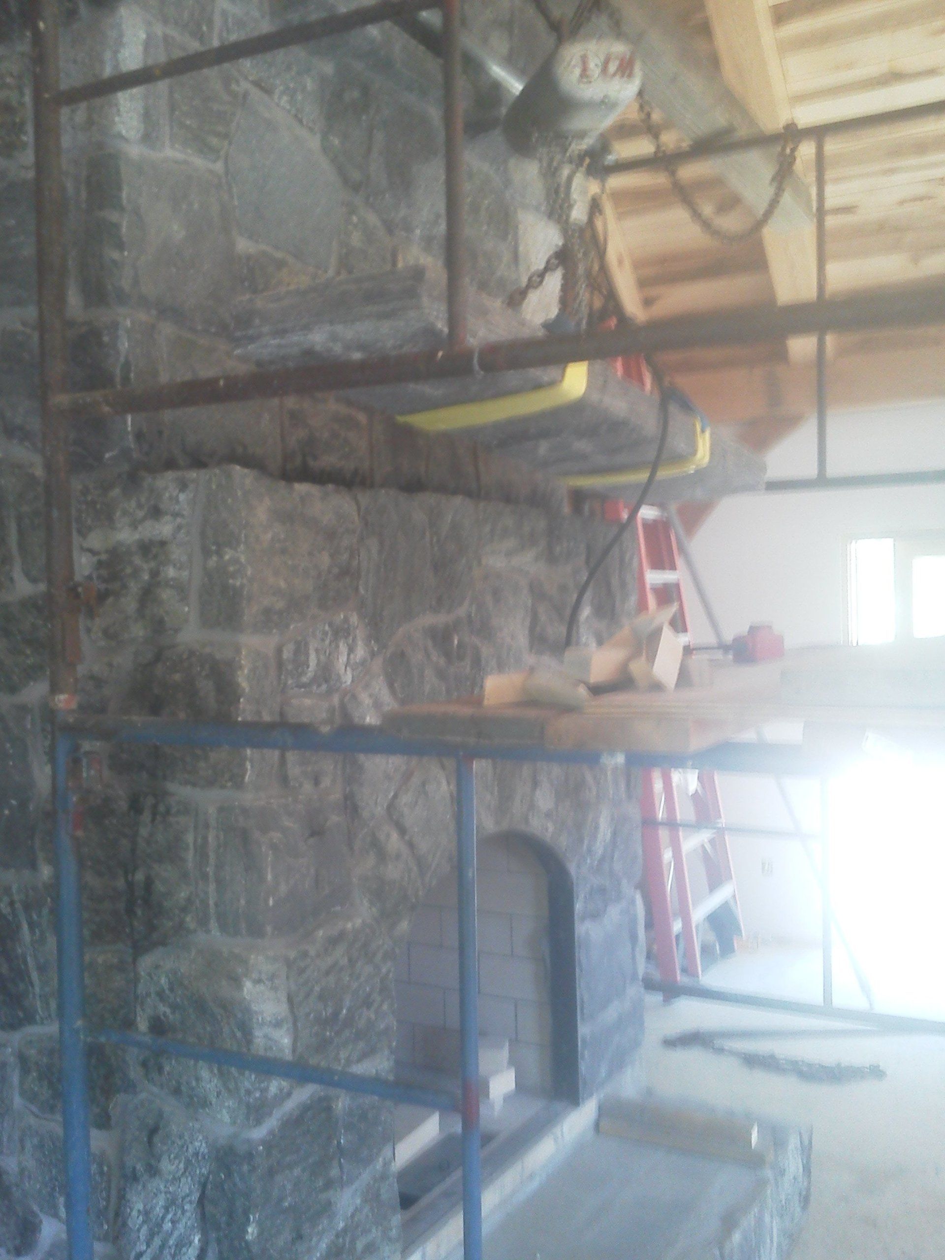 stone chimney construction