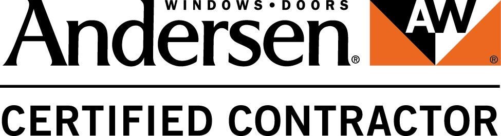 a logo for a certified contractor for windows and doors