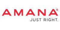 The red Amana logo with the tagline 