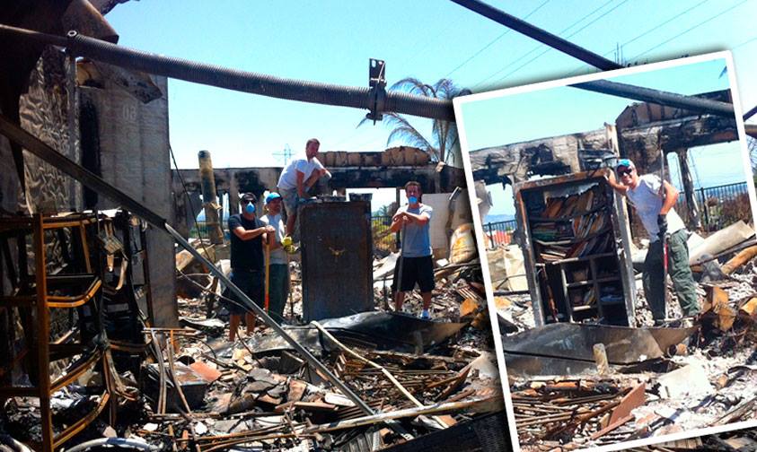 AMSEC safe survives Poinsettia Fire in Carlsbad, CA