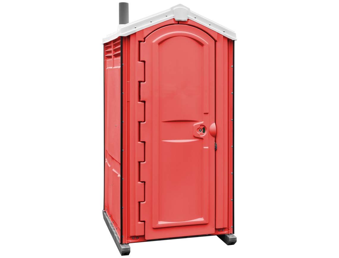 red portable restroom