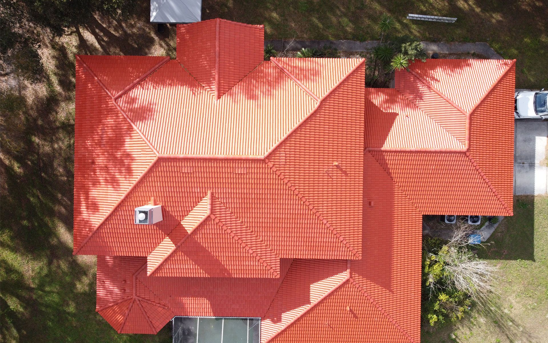 Composite tile roofing