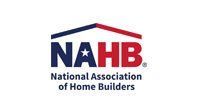 NAHB logo: blue and red roof over