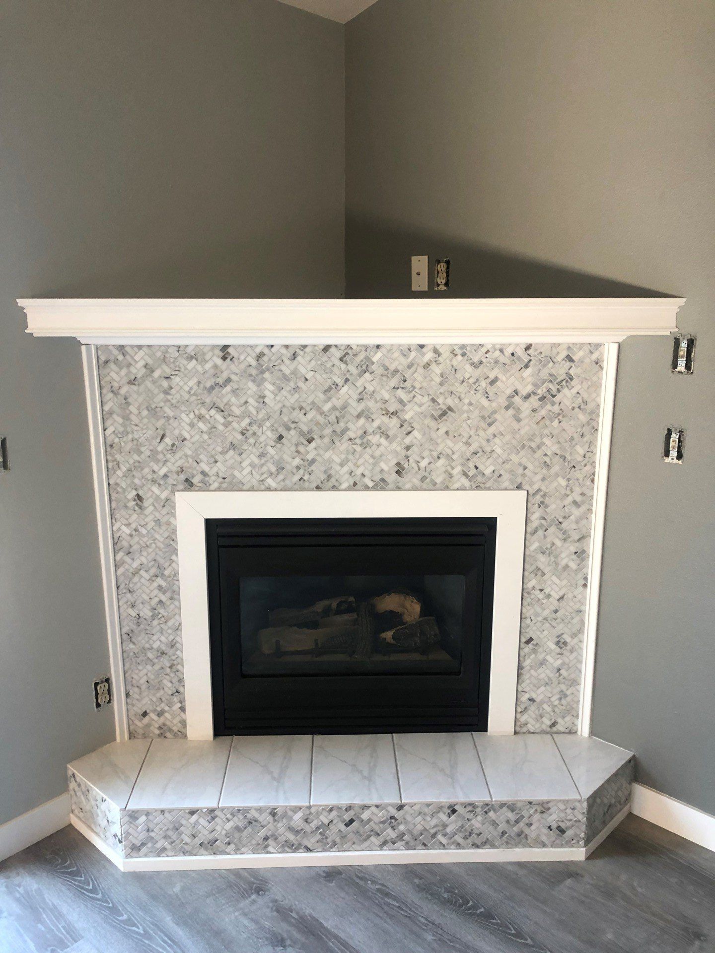 corner fireplace