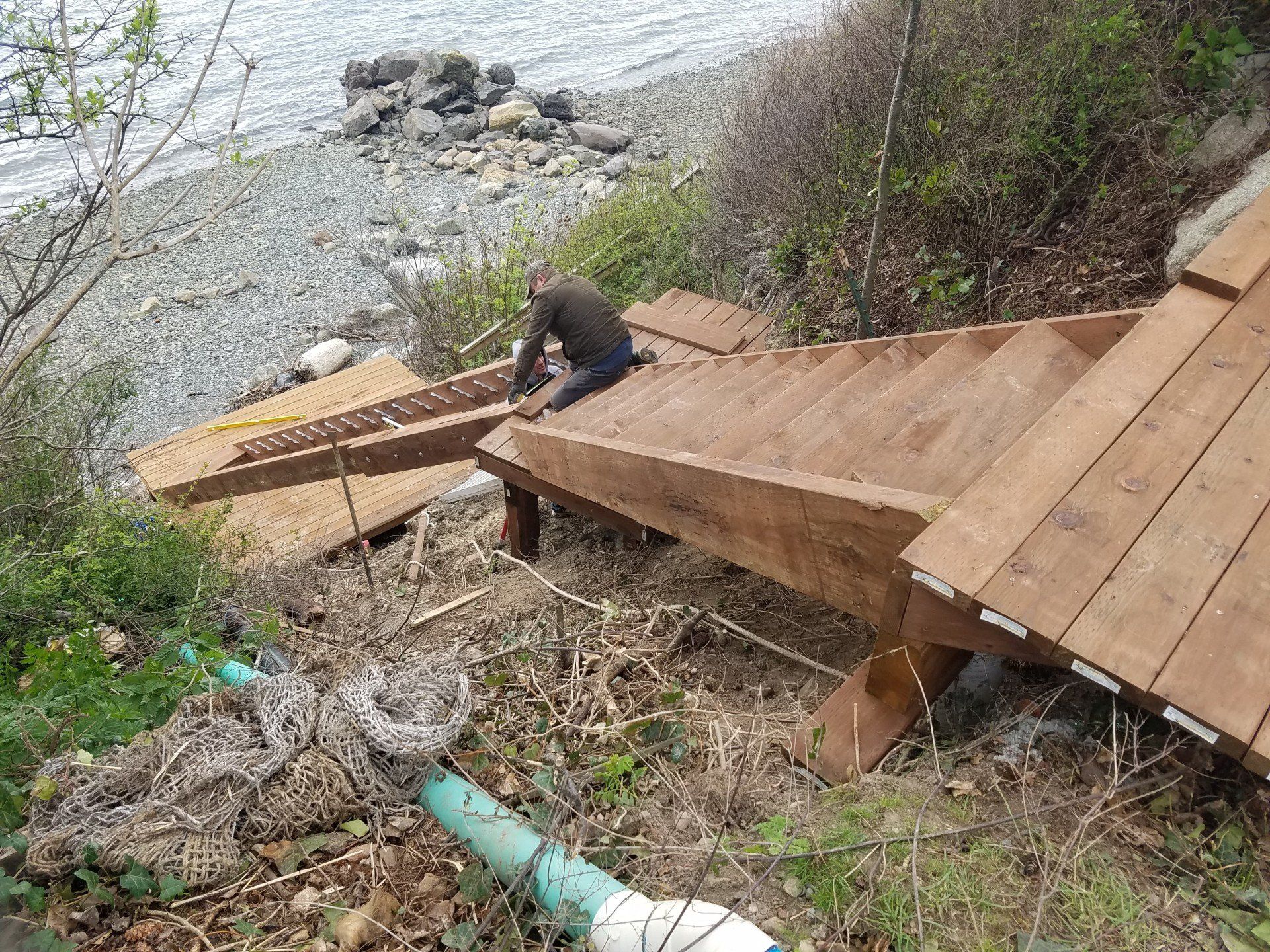 deck to beach stairs