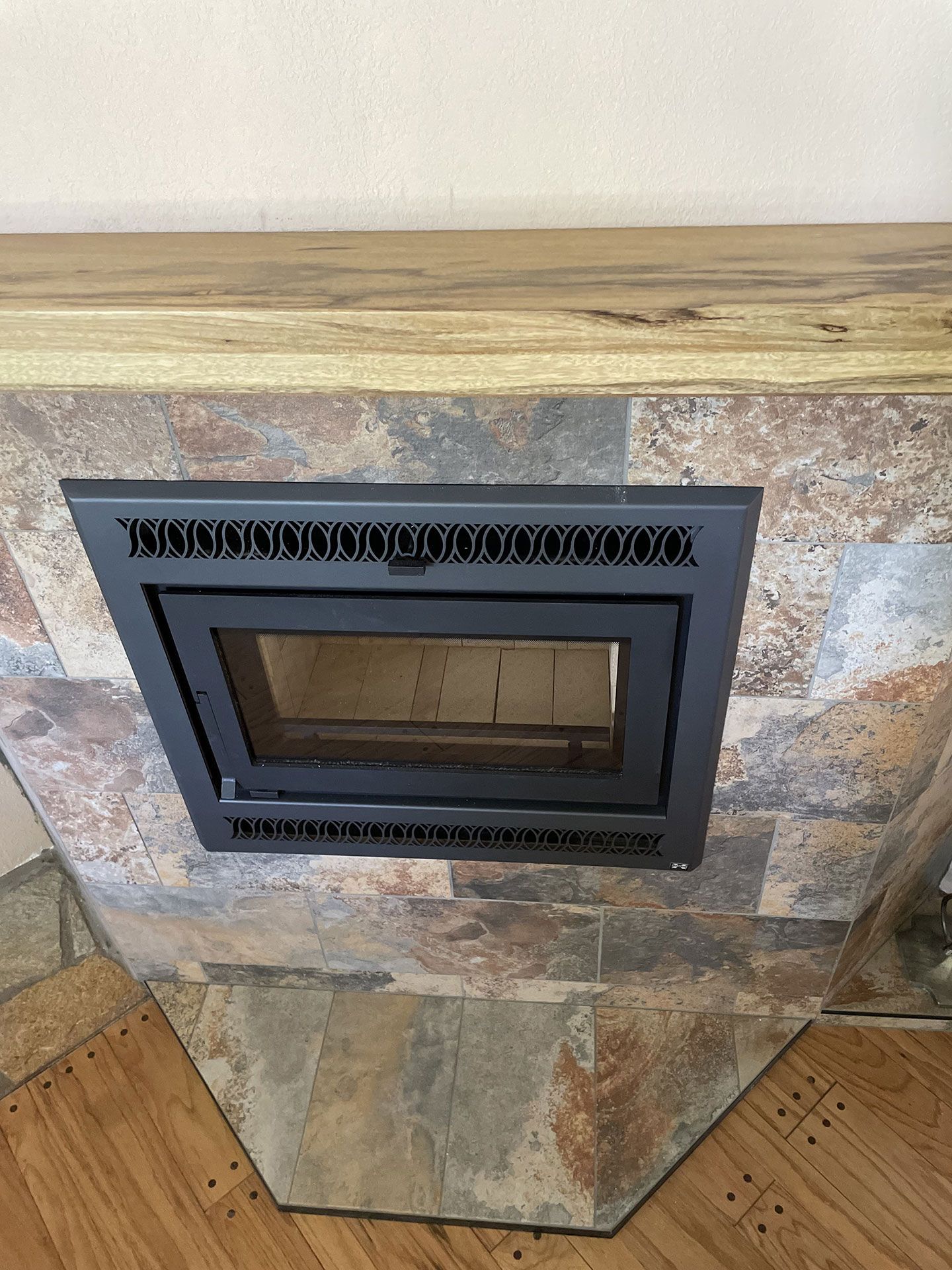 corner stone fireplace remodel
