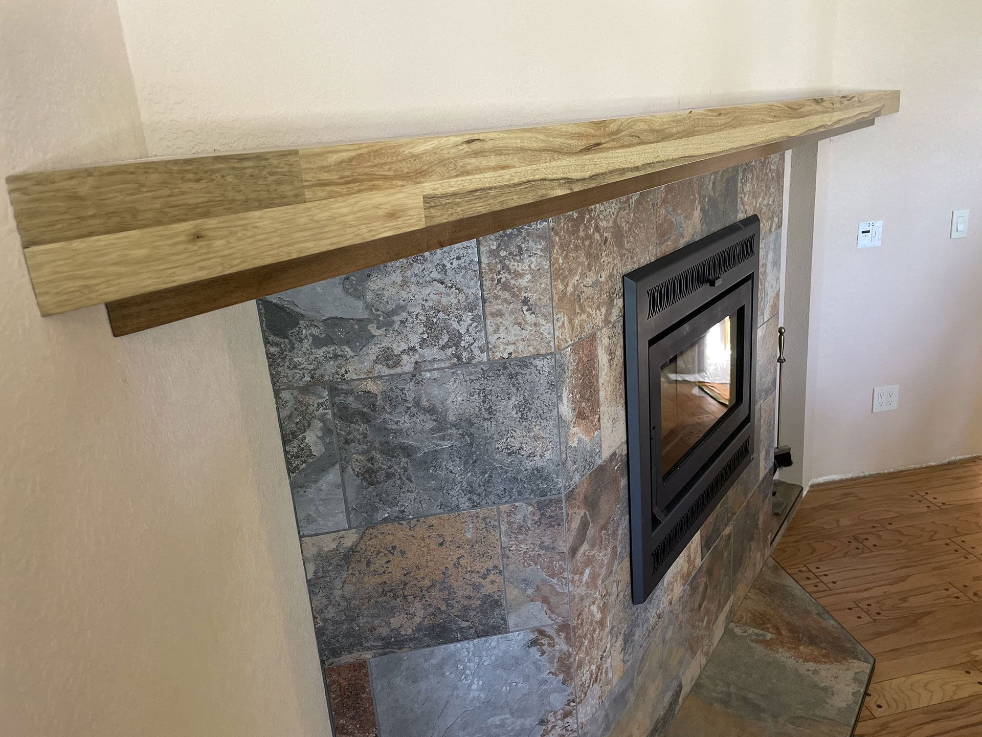 stone fireplace remodel
