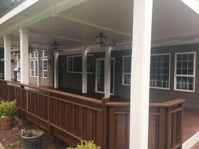 wooden patio remodel