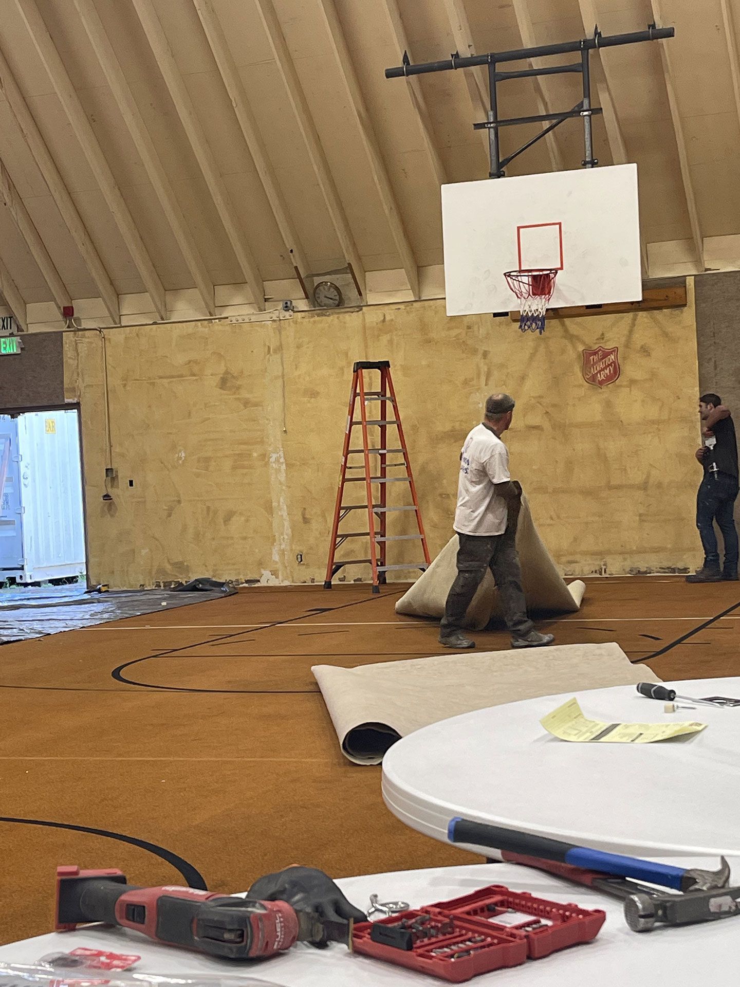 indoor basketball court