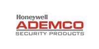 Logo for Honeywell Ademco Security Products with red text on a white background.