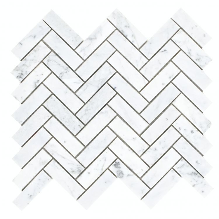 Elysium Tile Chevron Long Carrara