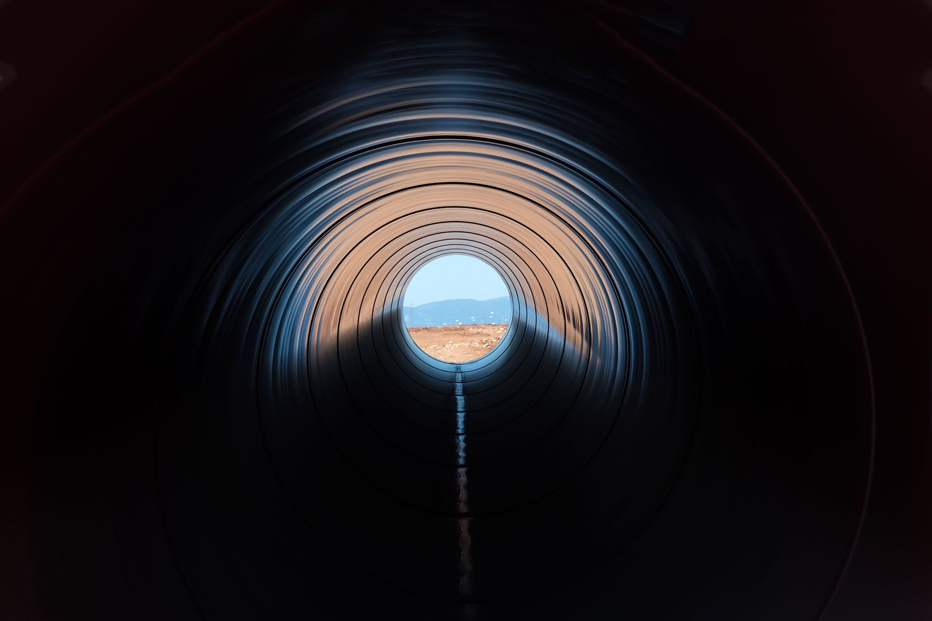 Inside a protected waterway wall