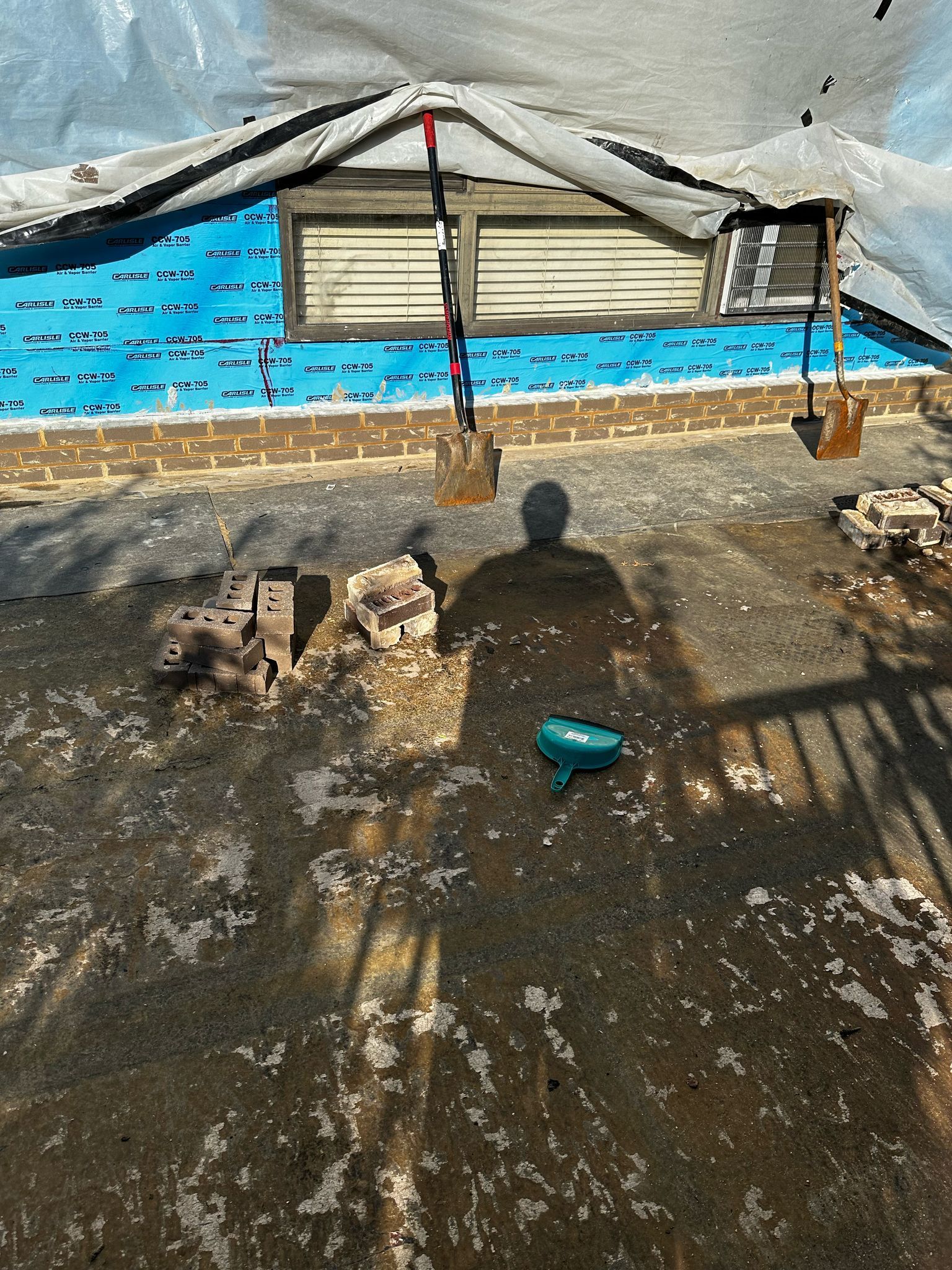 Patio under construction