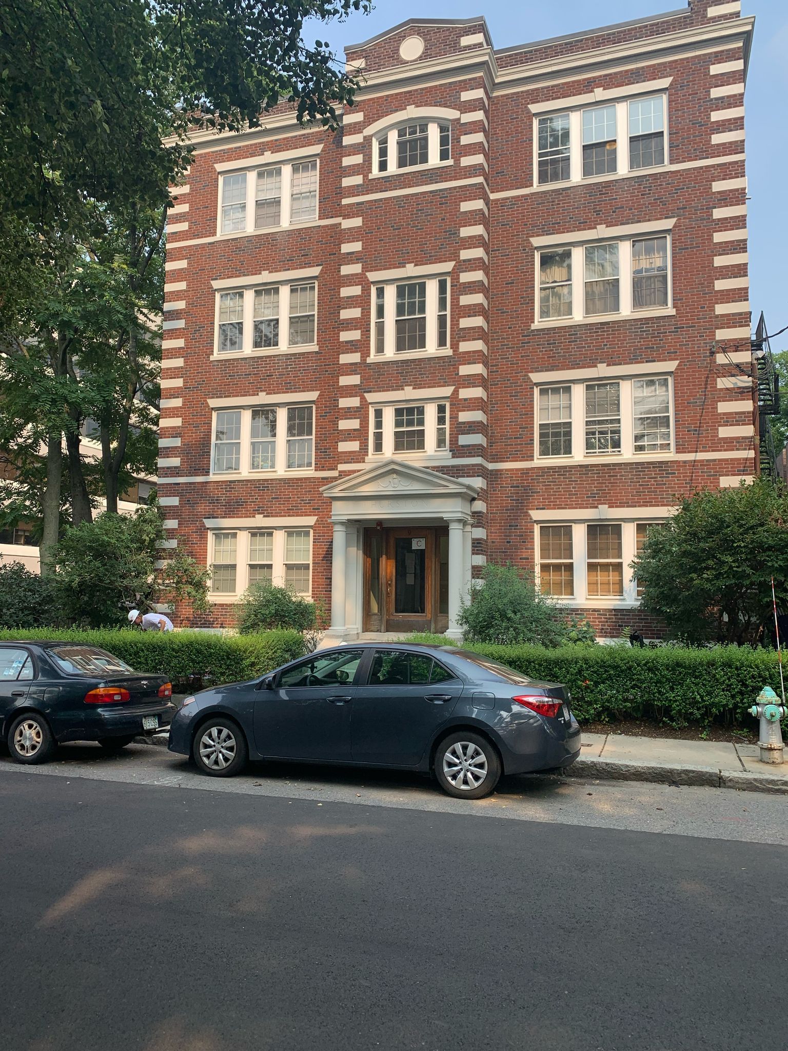 Facade of a brick building