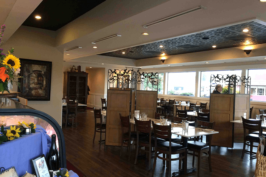 Interior of restaurant