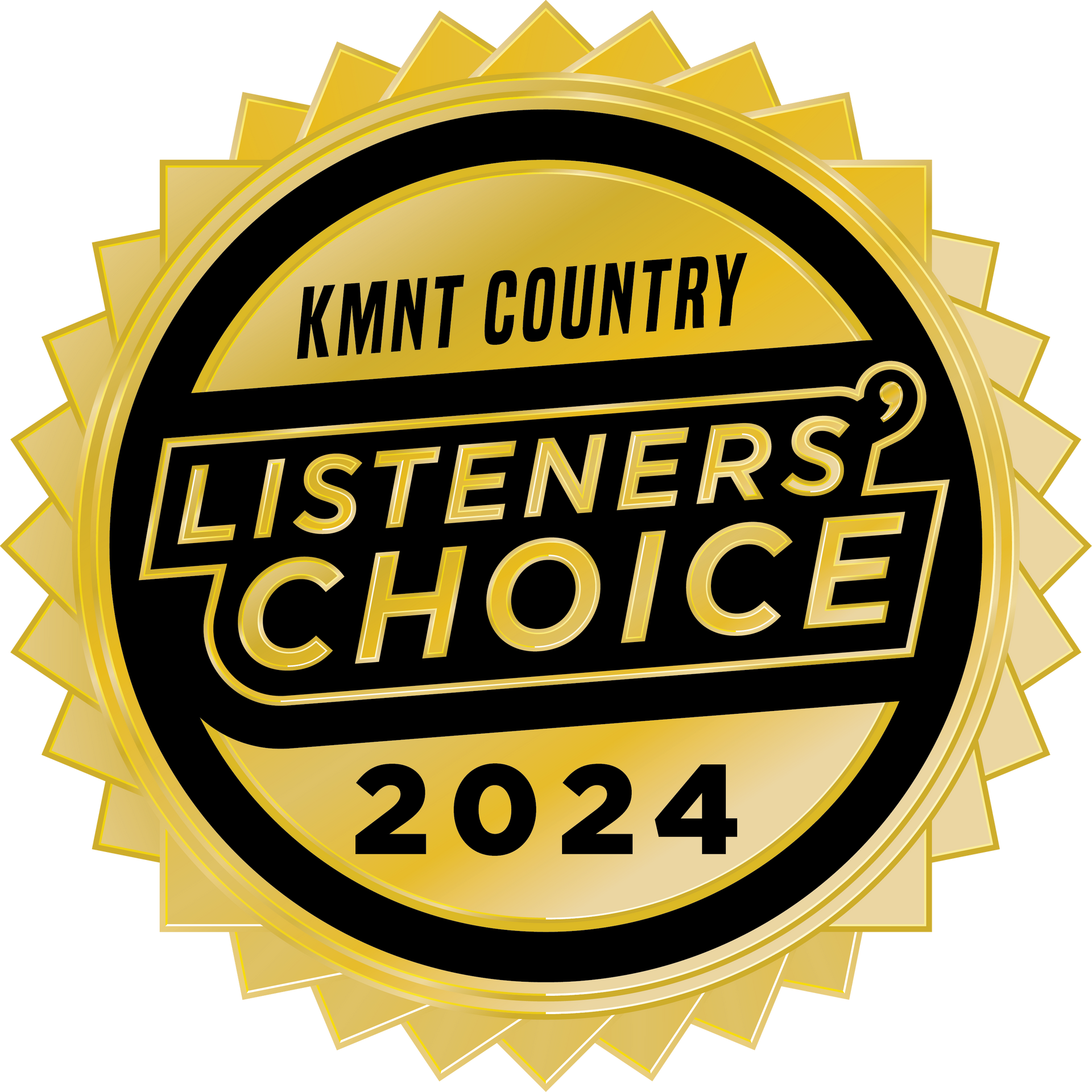 KMNT Country Listeners' Choice 2024 Badge