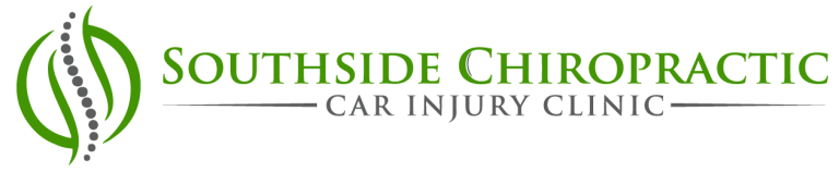 Southside Chiropractic Car Injury Clinic logo in green and brown with stylized spine graphic