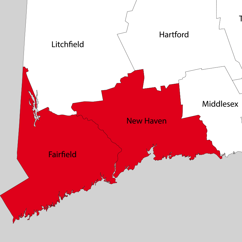 Jacob Plumbing, Heating & Drains, Inc. Service Area Map