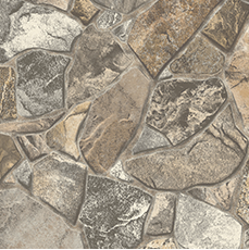 Stone wall with various shades of brown, gray, and tan.