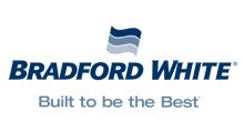 Bradford White logo with blue text and wave icon, tagline “Built to be the Best”.