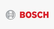 Bosch logo with gray emblem and red wordmark on white background