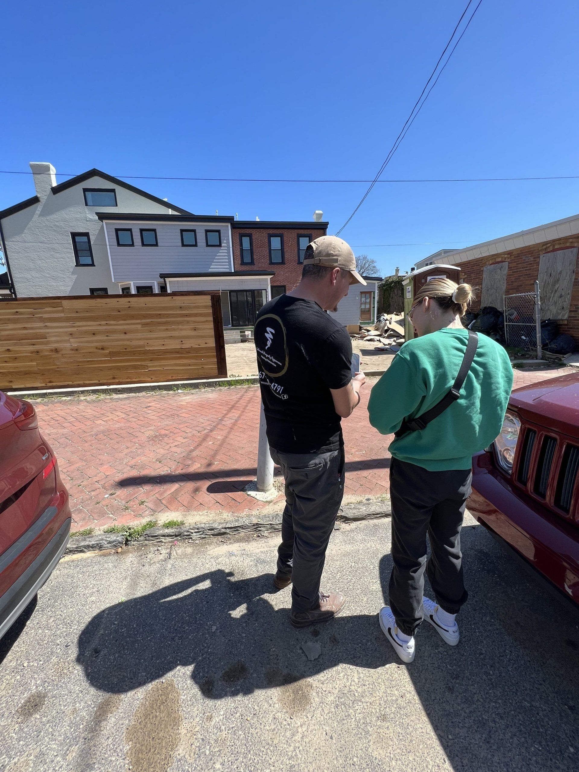 two people discussing something