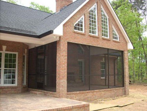 Bronze enclosure with chair rail