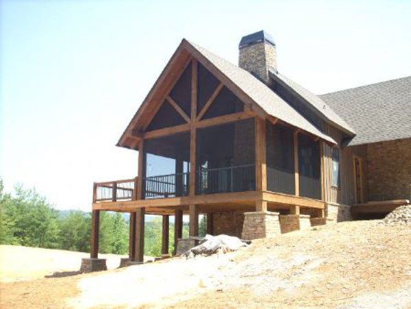 Screen enclosure with gable in 1780 Lake James NC