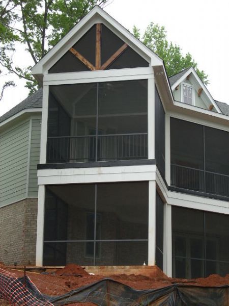 Double screen enclosures with fiberglass screen