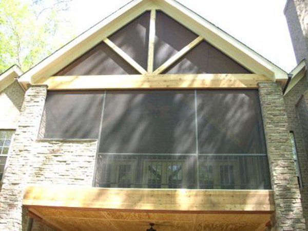 Screen Enclosure with open gable screening