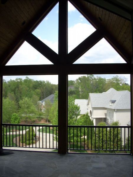 Beautiful view of screened open gable