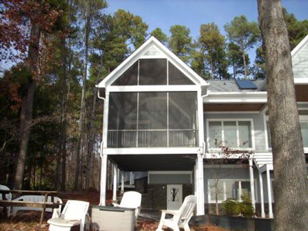 Screened gable with rail and picket system