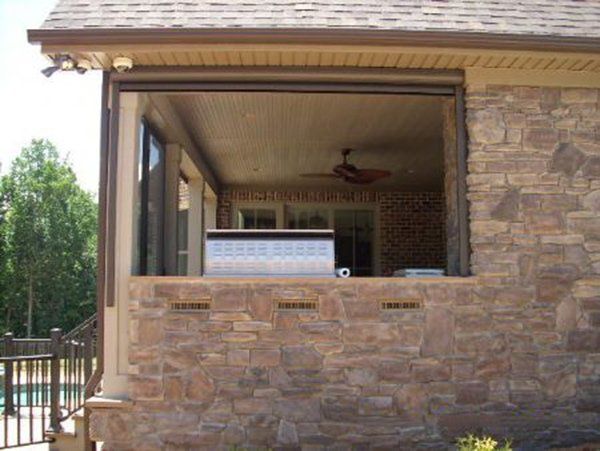 Bronze motorized screen