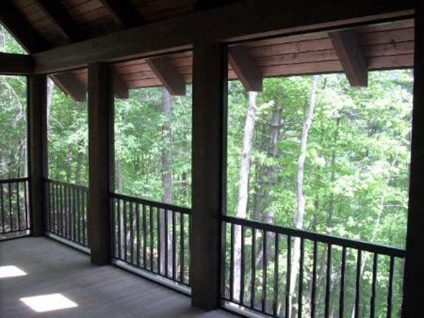 Bronze aluminum framing with pickets