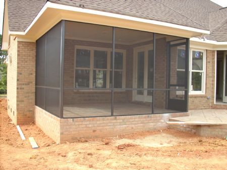 Two structural posts with chair rail only