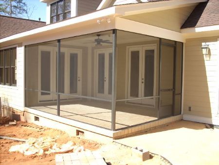 Two structural posts with 8ft door