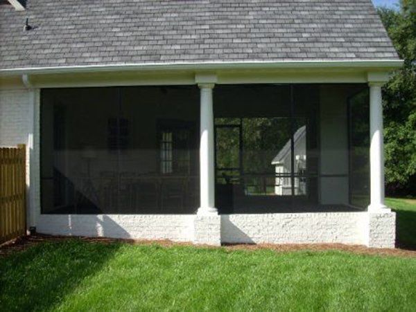 Side view of screen enclosure