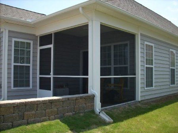 Small white enclosure with chair rail-Sun City Carolina Lakes