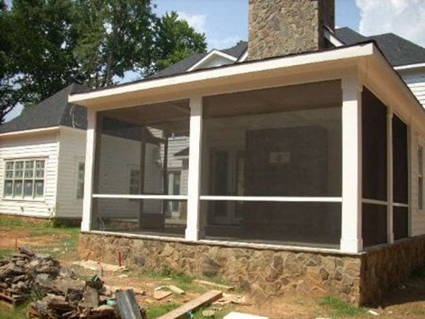 Completed enclosure with 3'' chair rail